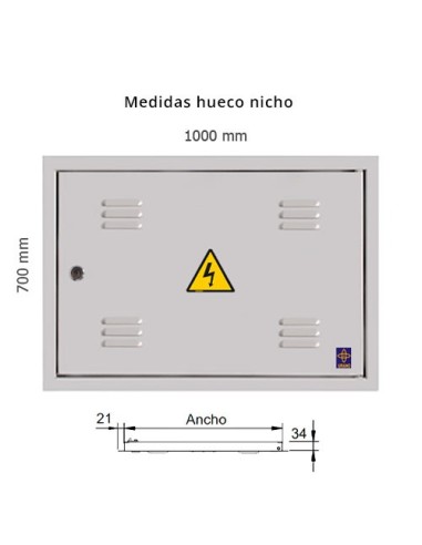 Puerta metálica de exterior luz 1000x700mm con marco Z.