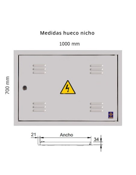 Puerta metálica de exterior luz 1000x700mm con marco Z.