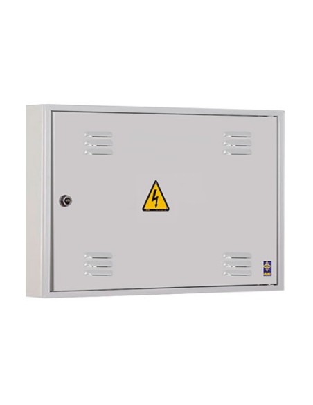 Puerta metálica de superficie luz 573x413x65mm de exterior.