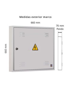 Puerta metálica de superficie luz 660x660x70mm de exterior. 2