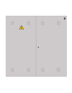 Puerta metálica 1200x1200mm con cerradura de triángulo