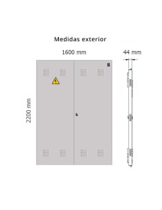 Puerta metálica 1600x2200mm con cerradura de compañía 2