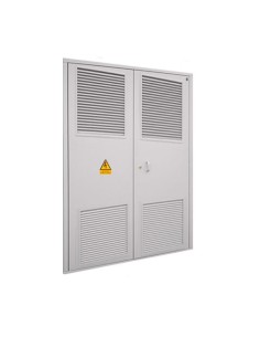 Puerta Centro de transformación 1502mmx2508mm, 2 hojas, 4 rejillas