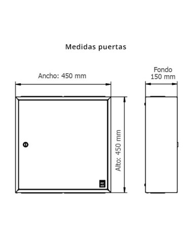 Armario ICT 450x450x150mm registro secundario de 1 puerta