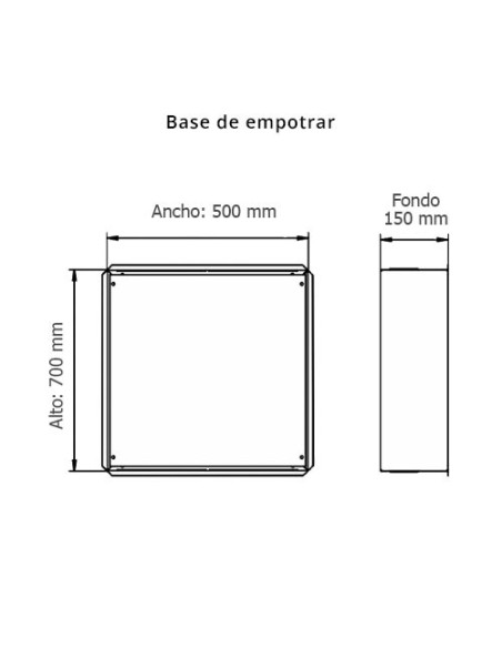 Armario ICT 500x700x150mm registro secundario de 1 puerta