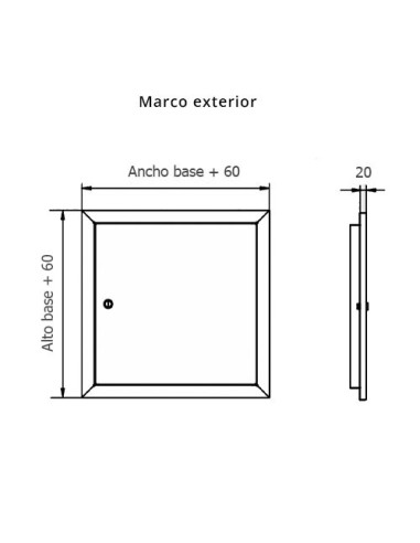 Armario ICT 500x700x150mm registro secundario de 1 puerta