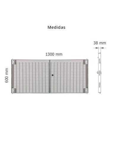 Puerta metálica panelable agua 1300x600mm