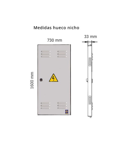 Puerta metálica de exterior luz 730x1600mm con marco L.